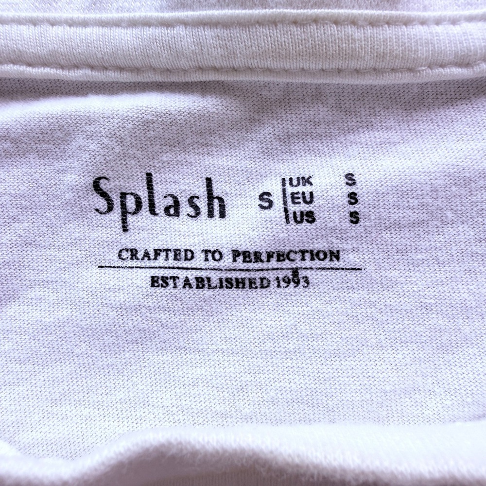 Adrenaline Script Graphic T-Shirt White Small Short Sleeve Crew Neck Cozy Sporty - Picture 4 of 10